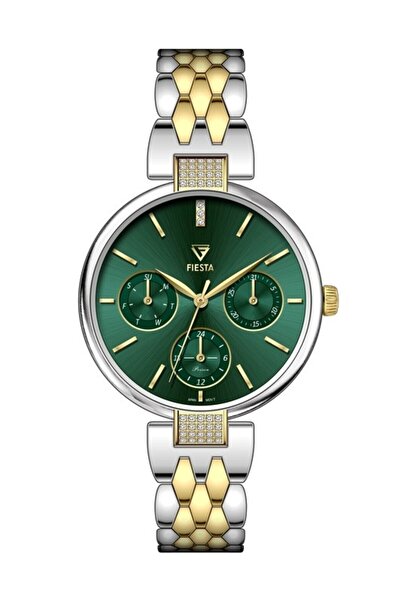 Fiesta ساعة يد نسائية F-2710 بحزام فولاذي