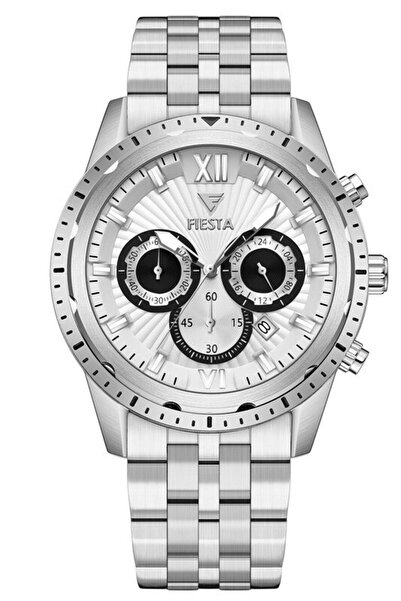 Fiesta ساعة يد رجالية F24080M بسوار معدني