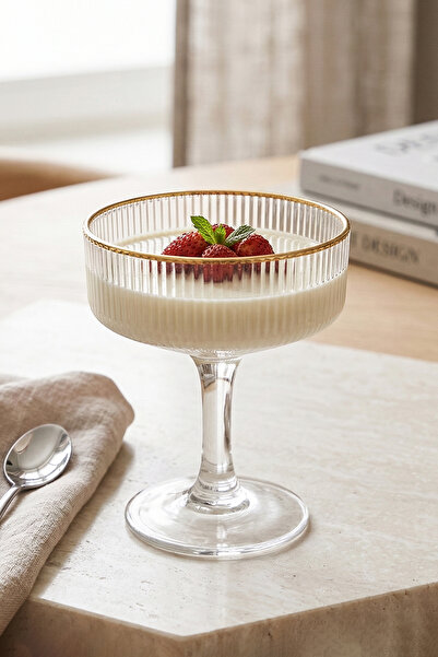 Rakle Splendid Gold 4-Piece Cup Ice Cream Set 190 Cc