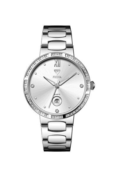 Fiesta ساعة يد نسائية F-2707 بحزام فولاذي