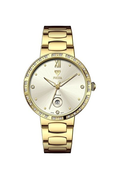 Fiesta ساعة يد نسائية F-2707 بحزام فولاذي