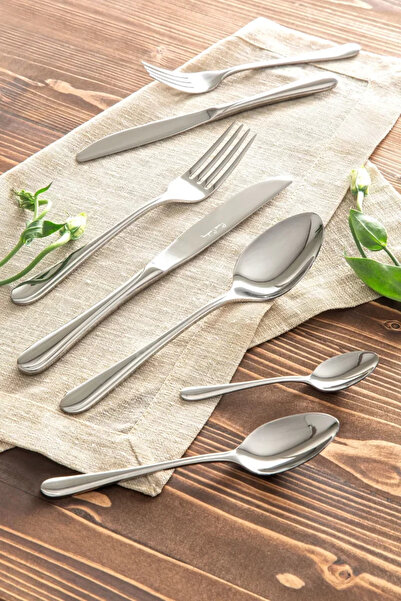 Pierre Cardin Mira 84 Pieces Silver 12-Person Cutlery Set