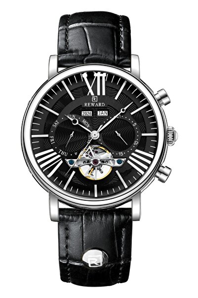 Reward Rd333375M Leather Cord Automatic Men's Wristwatch