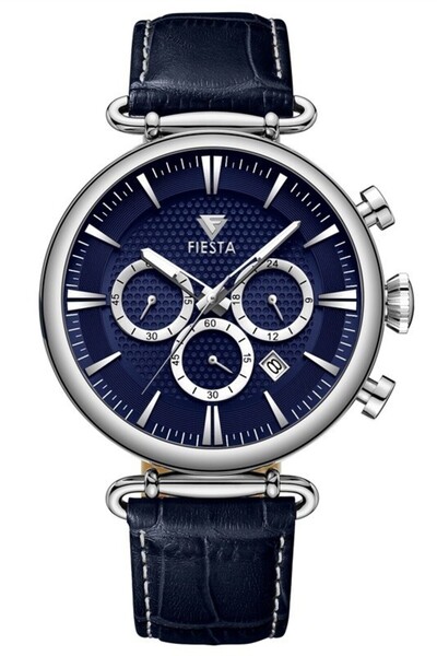 Fiesta ساعة يد رجالية F24078M بحزام جلدي