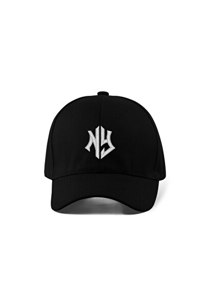 QUATEX Nakışlı Şapka – Siyah %100 Pamuk Gabardin Unisex Model
