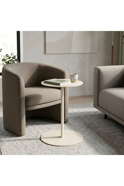 Artepera Circle Metal C Sehpa, Dekoratif Yan Sehpa, Modern Tasarım