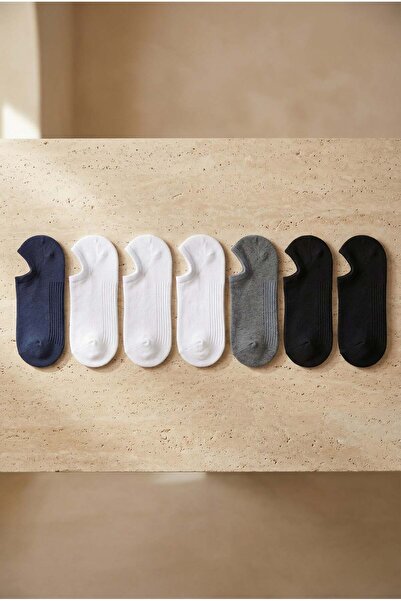 Katia&Bony Unisex 7 Pack Sneakers Booties Ponožky Černá / Bílá / Námořnická m...