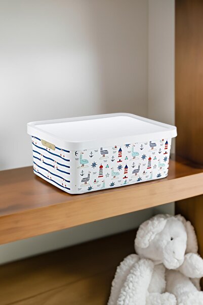 Smartware صندوق ستافي متعدد الأغراض مع غطاء 12 لتر