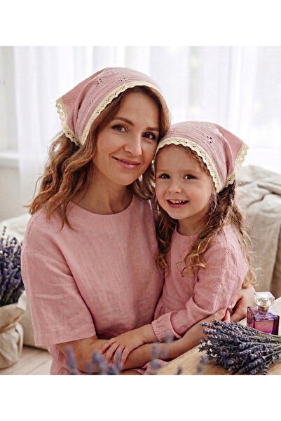 Mufincollection Μπαντάνα μουσελίνας συνδυασμένη μητέρα και κόρη – Τρίγωνο, δα...