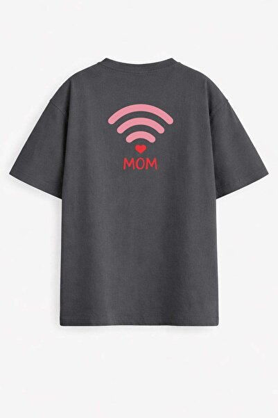 Monila Kadın Premium Kumaş Sırtı Baskılı Oversize T-Shirt