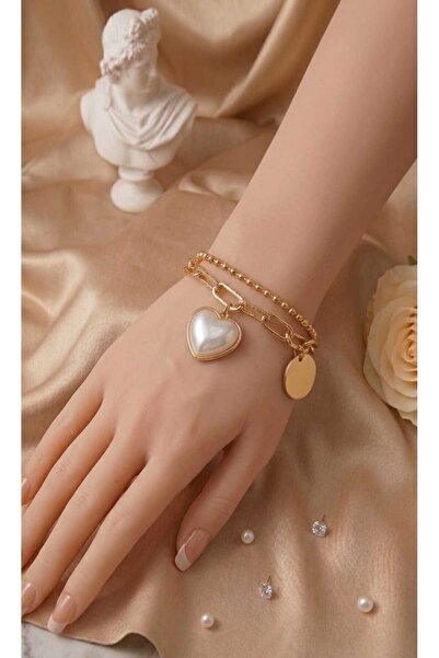 Evaa Jewelry Accessories سوار لؤلؤي على شكل قلب من بيرنتس