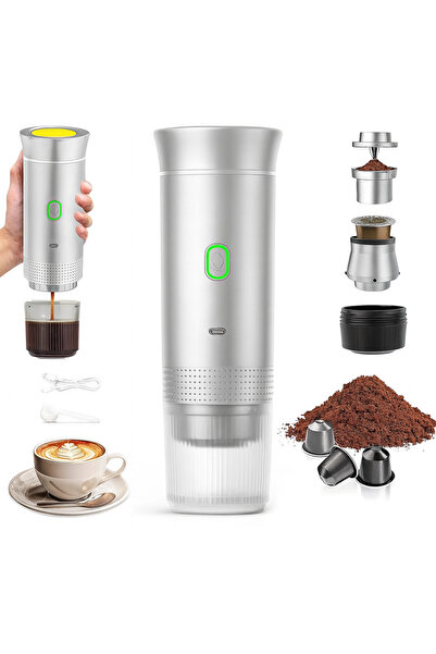 Vest Espressor portabil, 15 bari, 7500 mAh, încălzire automată