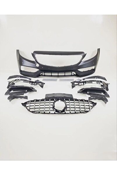 autogp Mercedes w205 c63 ön tampon ve panjur seti siyah trim 2014 / 2018