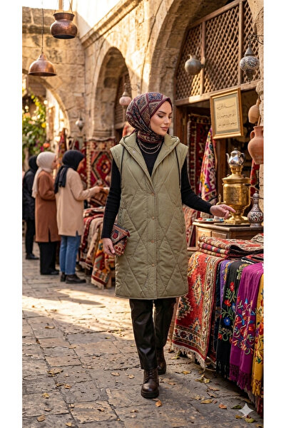 ELİF ELA BUTİK Tesettür Uzun Yelek