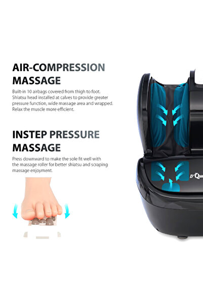 Zero Healthcare D-Queen Foot Massager with heat for soothing tired feet and legs