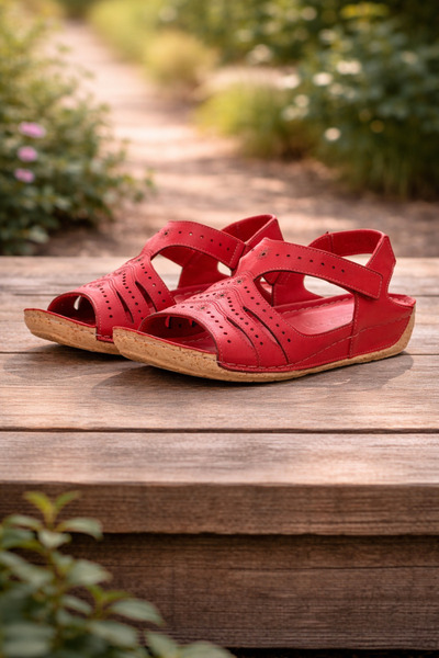 İNZE AYAKKABI Genuine Leather Sandals Model Name: Bella