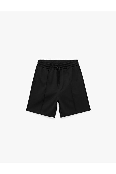 Koton Comfortable Fit Scuba Fabric Ribbed Waist Lace-Up High Waist Sports Sho...