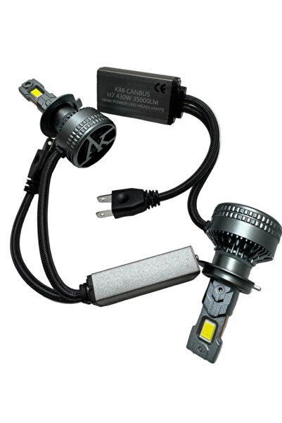 Ruan Set of 2 LED Car Bulbs K88 H7, 430W Power, 35000LM, CANBUS, 6000K