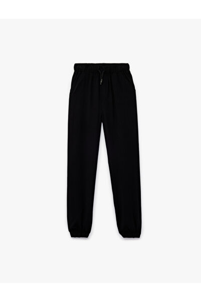 Koton Beli Bağcıklı Viskon Karışımlı Jogger Pantolon