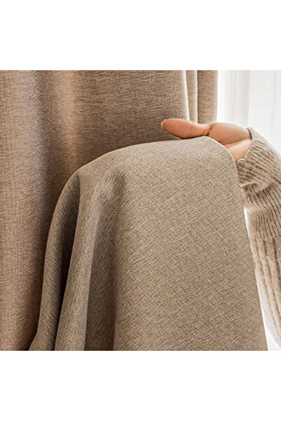 Generic Double-sided linen material, self-adhesive blackout curtains, no dril...