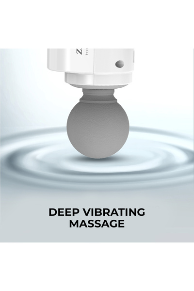 Zero Healthcare ThermaFlex cordless Massage Gun with Heat, 7 heads, quiet power for Muscle Recovery