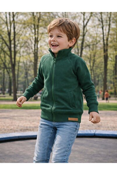 OrganicKid Cinnamon Çocuk Yeşil Sweatshirt