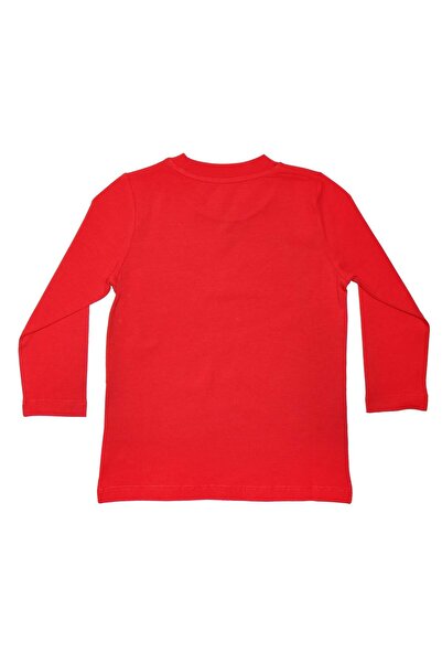 OrganicKid Basic Çocuk Kırmızı Uzun Kol T-shirt