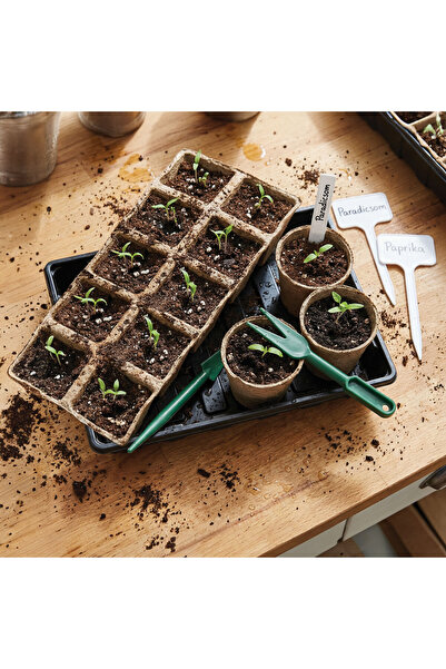 OEM Seedling kit 66 pieces with biodegradable pots and tray, 35.4 x 23.7 x 6....