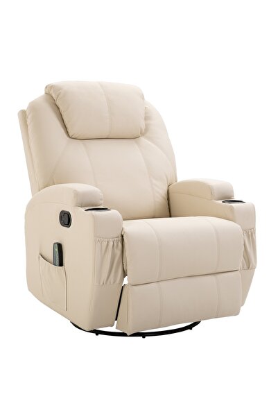 OEM Re-Bloom recliner with footrest and massage, foldable, 5 modes, PU leathe...