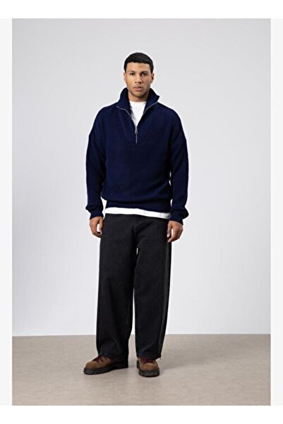 United Colors of Benetton Pulover cu guler cu jumătate de fermoar, în amestec...