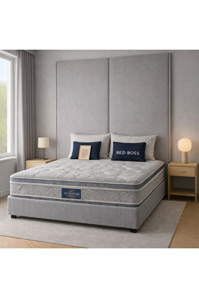 BedBoss Luxury Bed Wall with Modern Design Bed Base Height 140cm