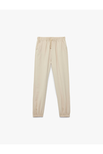 Koton Pantalone za trčanje sa vezanim strukom od viskozne mješavine