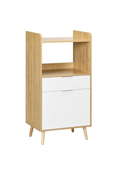 OEM Microwave Oven Cabinet Re-Bloom, Chipboard, /White, 58 x 40 x 118 cm