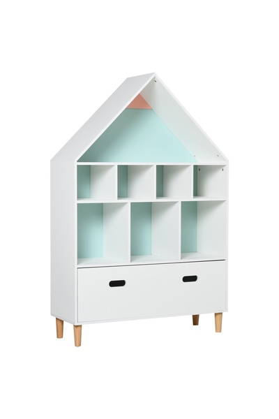 OEM Re-Bloom toy storage cabinet, MDF/solid pine wood, white/pink/blue, 82 x ...