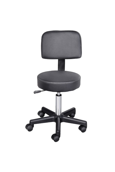 OEM Re-Bloom Въртящ се офис стол, PU кожа/Метал/Пластмаса, Черен/Сребрист, 35...