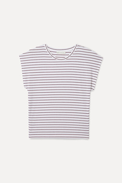 Mudo Striped Crew Neck Low Sleeve T-Shirt