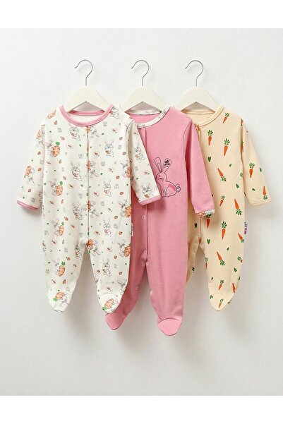 MiniKids Σετ 3 μποτάκια Love Rabbit, πολύχρωμα