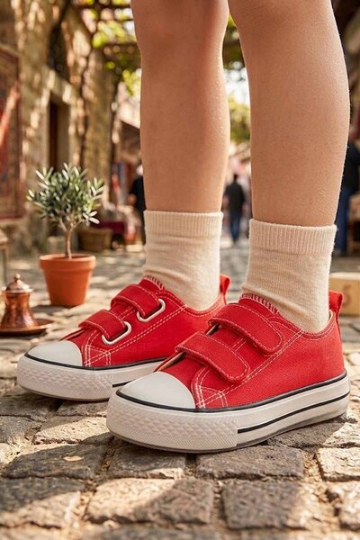 Vicco Girls and Boys - Lighted Baby Canvas Shoes - Velcro - Non-Slip Sole Spo...