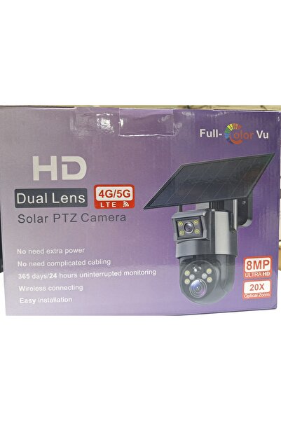 Ubox كاميرا طاقة شمسيه عدستين تدعم ٢٠ زووم لتكبير بدقة ٨ميجا بشريحة بيانات