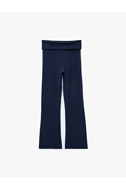 Koton Slim Fit Modal Blend Flared Trousers