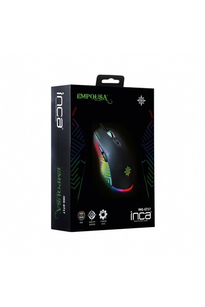 Universal Inca Img-Gt17 Wired USB 6400Dpi Black Gaming Mouse