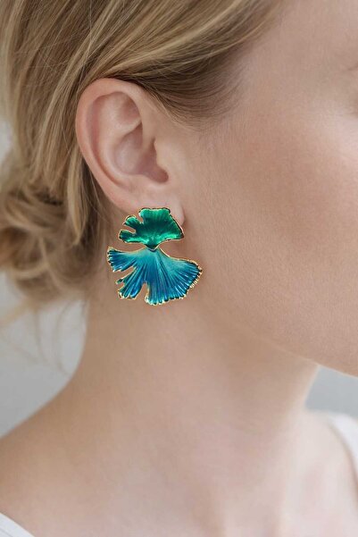 Feyz Tasarım Aurora Green Oyster Earrings