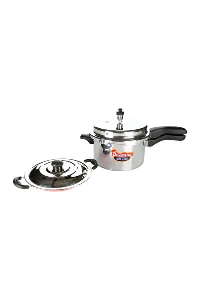 Chefline قدر ضغط ألومنيوم 5 لتر + مقلاة أبام 21 سم