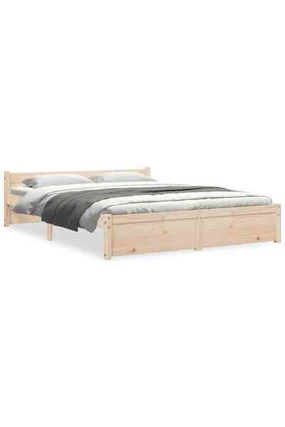 vidaxl Bed frame without mattress, 160x200 cm, solid wood