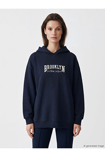 LC Waikiki I Hooded Brooklyn Printed Women's Sweatshirt Tunic from Freezen Store