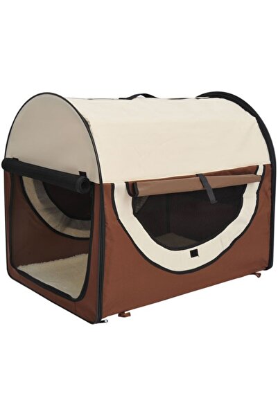 OEM Re-Bloom Pet Carrier, Steel/Textile, Brown/Cream, 70 x 51 x 59 cm