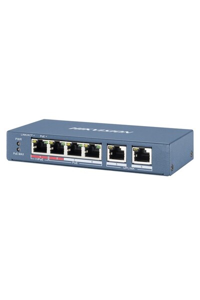 Universal Hikvision 4Port Poe 65W 2-Uplink 10/100 Unmanaged Switch Metal Ds-3...