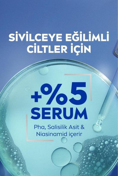 NIVEA Micellar Makyaj Temizleme Suyu Derma Skin Clear 200 ml, Karşıtı,Niasinamid,Salisilik Asit,PHA