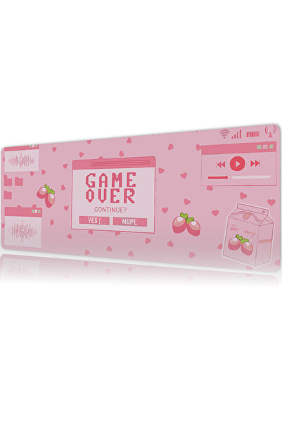 urzuva Cherry Gamer Gaming Oyuncu XL Mouse Pad Mousepad 70x30 cm 3Mm Dikişli ...