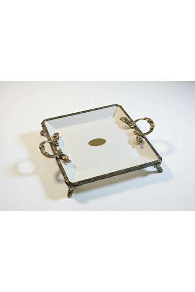 ROY KING طبق تقديم مربع أنيق بتصميم عتيق مقاس 24×30